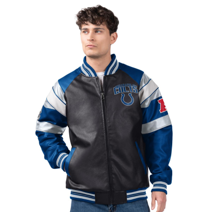 Officially Licensed NFL by Carl Banks Faux Leather Jacket
